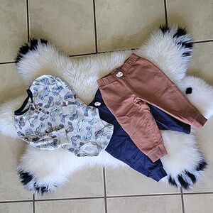 Monster truck baby boy outfit